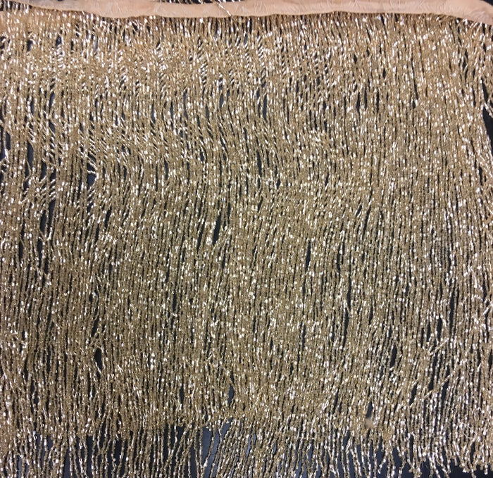 Hand beaded trim fringe