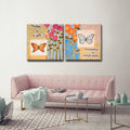 'Happy Thoughts No. 1/2' 2 Piece Wrapped Canvas Wall Art Set