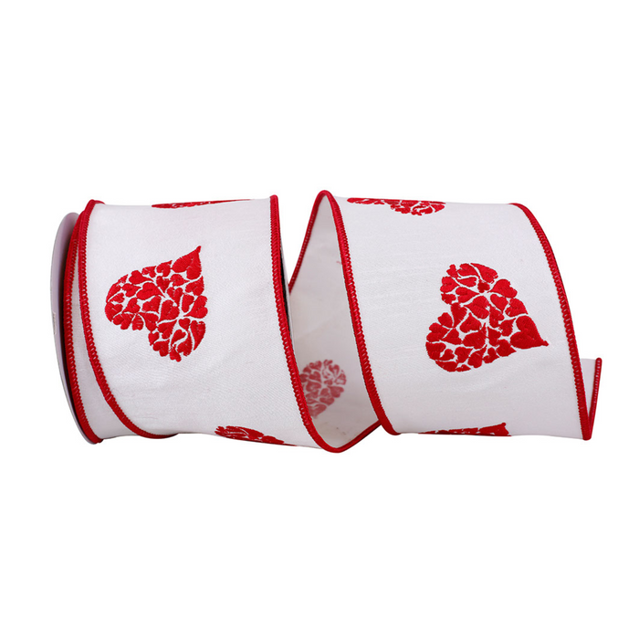 Hearts Embroidered - 4"X10YD