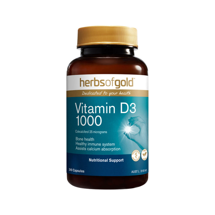 Herbs of Gold Vitamin D3 1000 240c - L'Organic