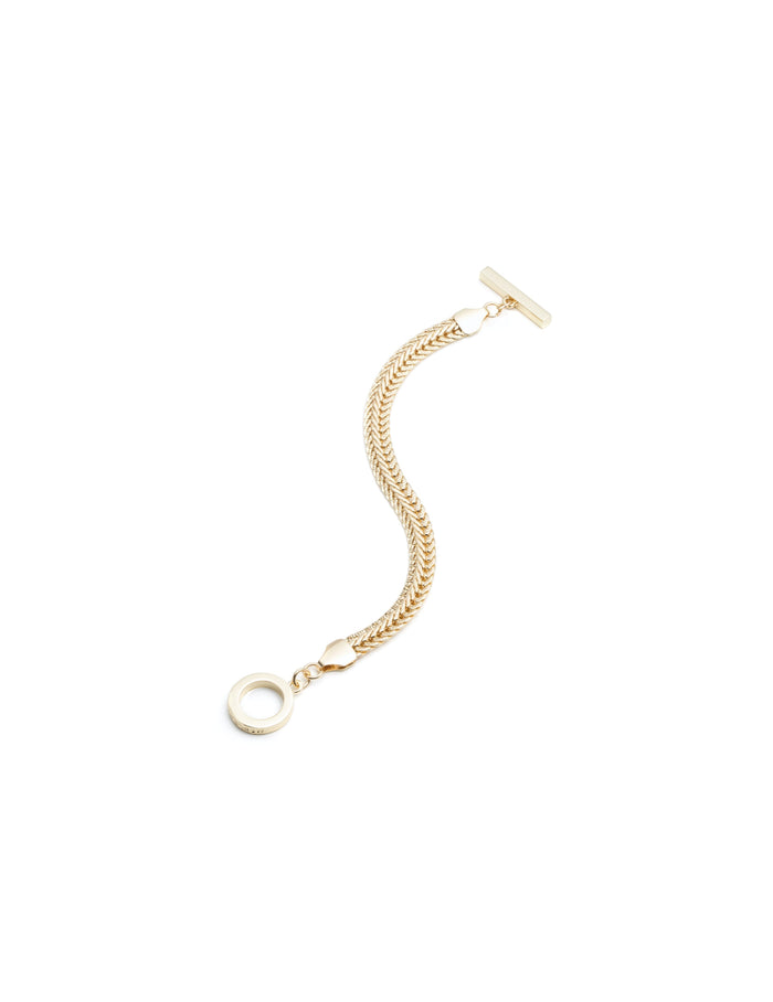 Anne Klein Gold-Tone Herringbone Chain Bracelet