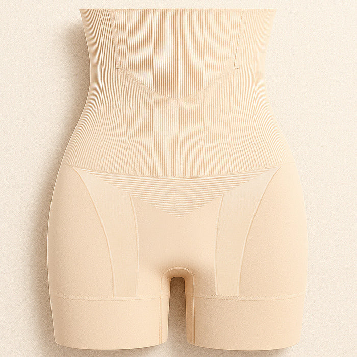 High-Waist Tummy Control Flat-Hem Shorts
