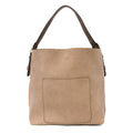 Hobo Handbag Heathered Grey/Coffee Handle