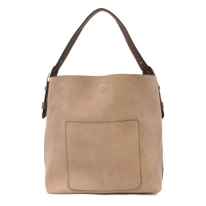 Hobo Handbag Heathered Grey/Coffee Handle