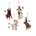 Holiday Dog Ornament 5"