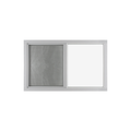 Horizontal Slider 36" x 24" Flush Window with Temper Glass, No Grid Front