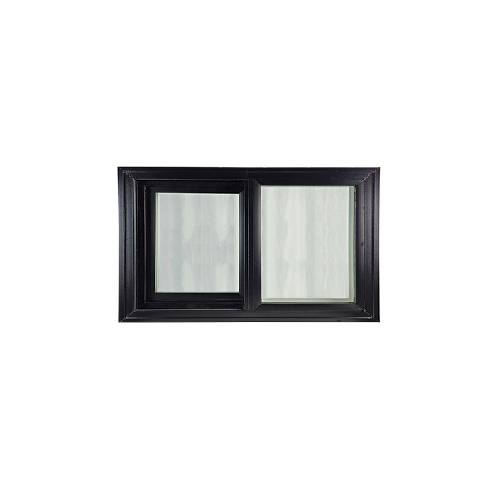 Horizontal Window 24" x 18" Double Pane Standard Glass Clear Black Front