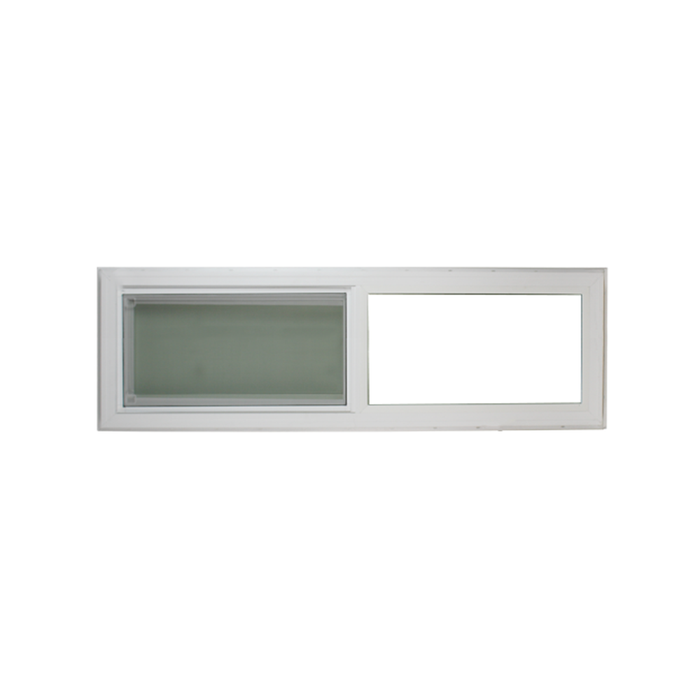 Horizontal Window 48" x 12" Double Pane Standard Glass Clear Front