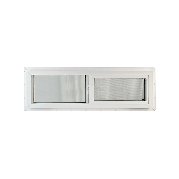 Horizontal Window 48" x 12" Double Pane Tempered Glass Back