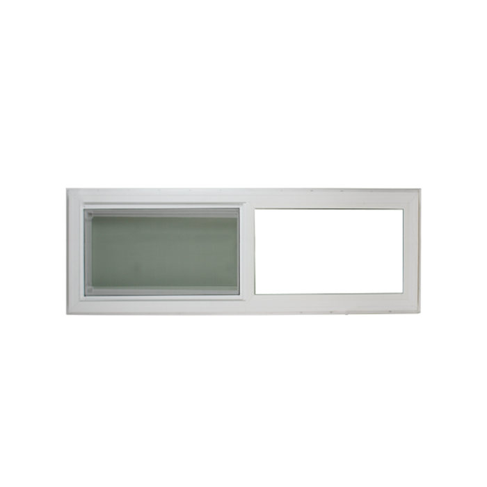 Horizontal Window 48" x 16" Double Pane Tempered Glass Front