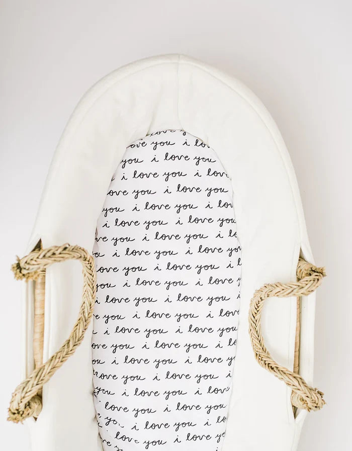 Nodnal Co "I Love You" Bassinet Sheet - Premium Baby Bedding & Essentials