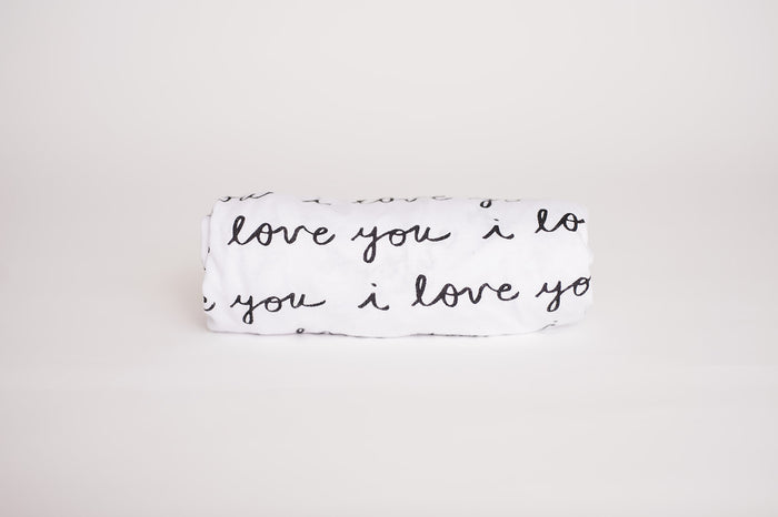 Nodnal Co "I Love You" Toddler Bed Sheet - Premium Baby Bedding & Essentials