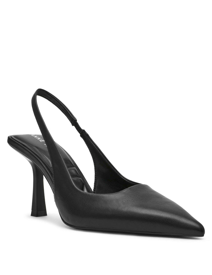 Anne Klein Black Smooth Itzy Slingback Pump