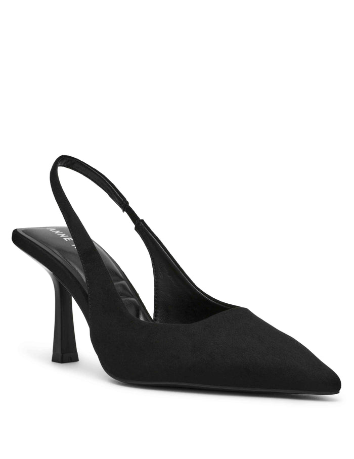 Anne Klein Black Suede Itzy Slingback Pump