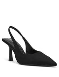 Anne Klein Black Suede Itzy Slingback Pump