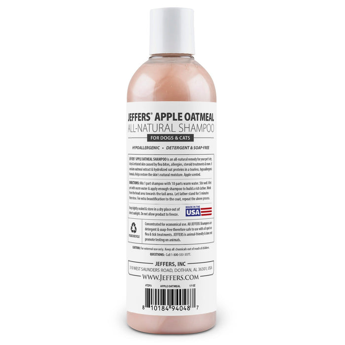 Jeffers Apple Oatmeal All-Natural Hypoallergenic Shampoo for Pets