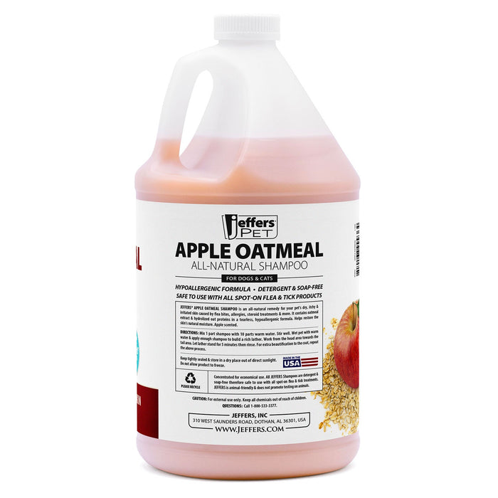 Jeffers Apple Oatmeal All-Natural Hypoallergenic Shampoo for Pets