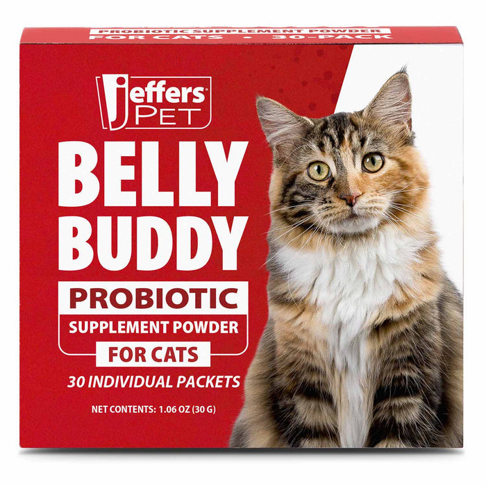 Jeffers BELLY BUDDY Probiotic Supplement Packets for Cats