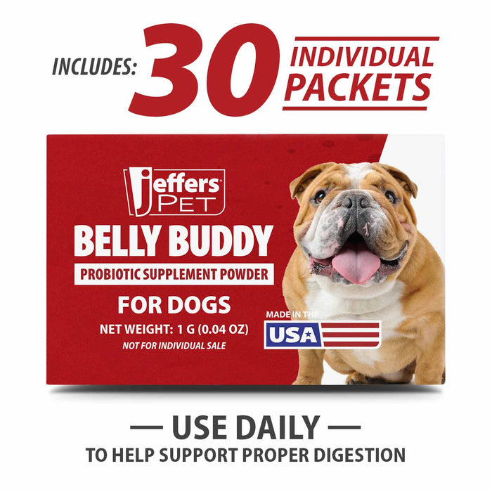 Jeffers BELLY BUDDY Probiotic Supplement Powder for Dogs