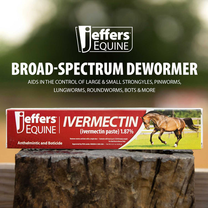 Jeffers Ivermectin Horse Dewormer Gel, Apple Flavored