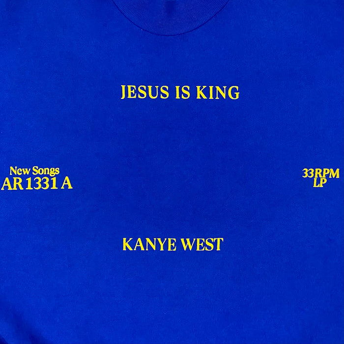 Jesus Is King 2019 Vinyl Crewneck in Blue