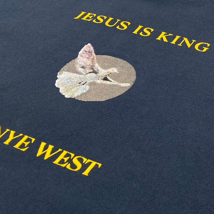 Jesus Is King 2019 Vinyl Dove Crewneck In Navy