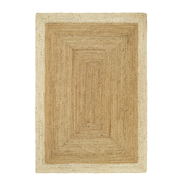 Jute Border Rug Natural White 1