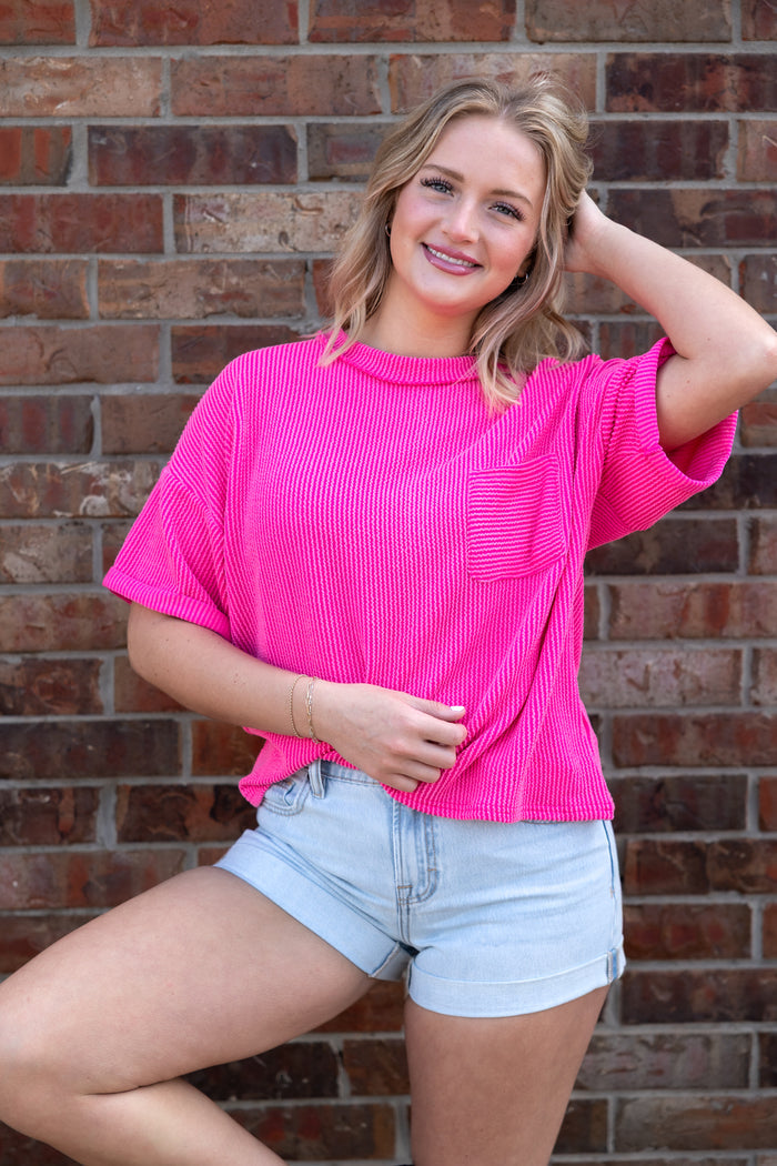 Kayla High Rise Relaxed Short Light Blue