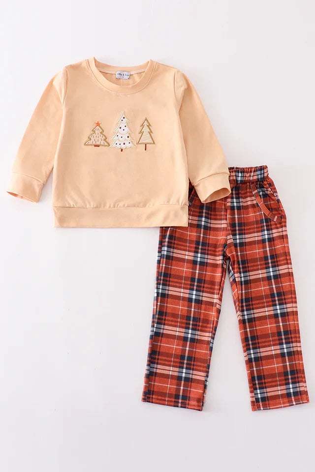 Khaki Christmas Boy Set
