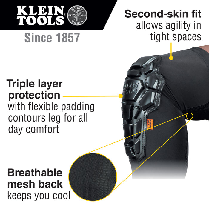 Klein Tools 60511 Heavy Duty Knee Pad Sleeves, M/L