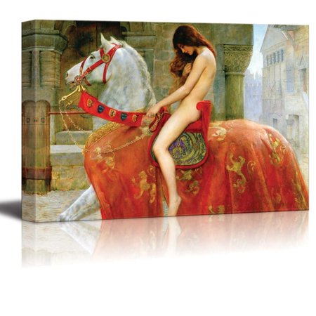 Lady Godiva Canvas Prints Wrapped Gallery Wall Art  32" x 48" - EK CHIC HOME