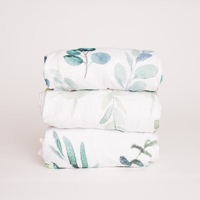 Nodnal Co Leafy Bassinet Fitted Sheet Set - Premium Baby Bedding & Essentials