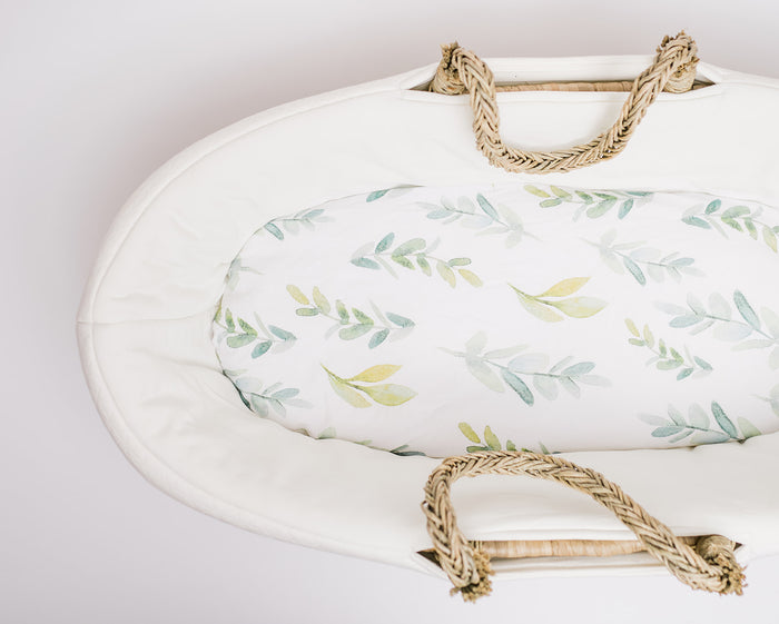 Nodnal Co Leafy Bassinet Fitted Sheet Set - Premium Baby Bedding & Essentials