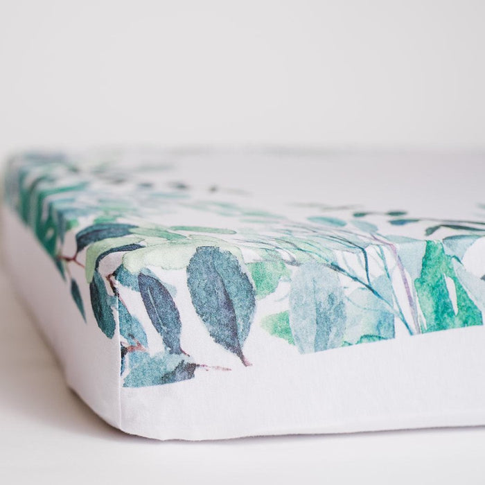 Nodnal Co Leafy Border Mini Crib Fitted Sheet - Premium Baby Bedding & Essentials