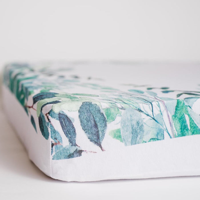 Nodnal Co Leafy Greens Border Fitted Crib Sheet - Premium Baby Bedding & Essentials