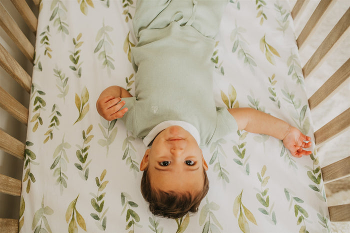 Nodnal Co Leafy Fitted Crib Sheet Set - Premium Baby Bedding & Essentials