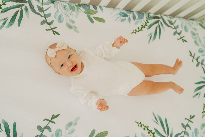 Nodnal Co Leafy Fitted Crib Sheet Set - Premium Baby Bedding & Essentials
