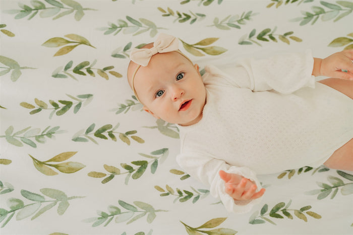 Nodnal Co Leafy Fitted Crib Sheet Set - Premium Baby Bedding & Essentials