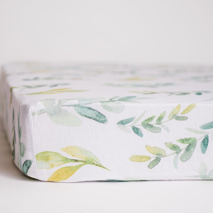 Nodnal Co Leafy Greens Mini Crib Fitted Sheet - Premium Baby Bedding & Essentials