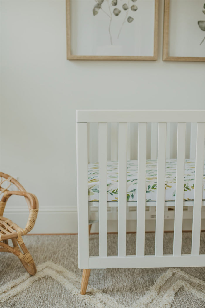 Nodnal Co Leafy Greens Mini Crib Fitted Sheet - Premium Baby Bedding & Essentials