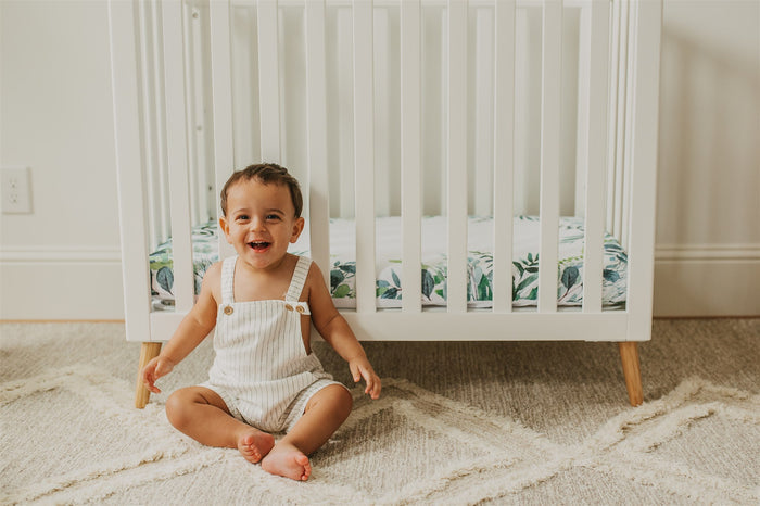 Nodnal Co Leafy Mini Crib Fitted Sheet Set - Premium Baby Bedding & Essentials