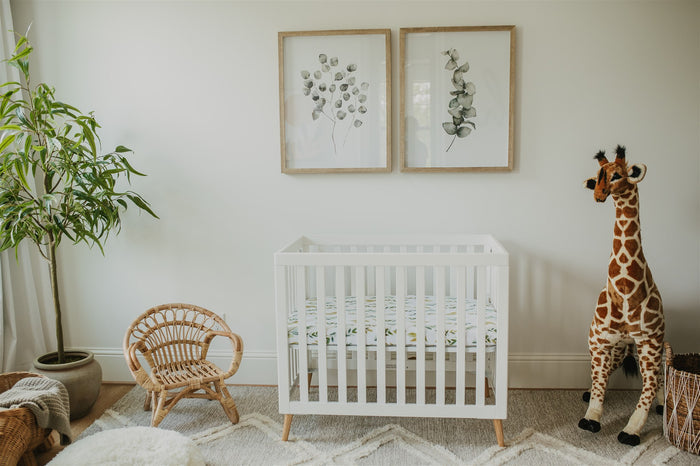 Nodnal Co Leafy Mini Crib Fitted Sheet Set - Premium Baby Bedding & Essentials