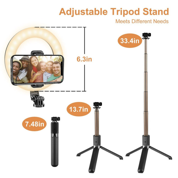 LED Selfie Ring Light with Tripod Stand for Selfie Makeup