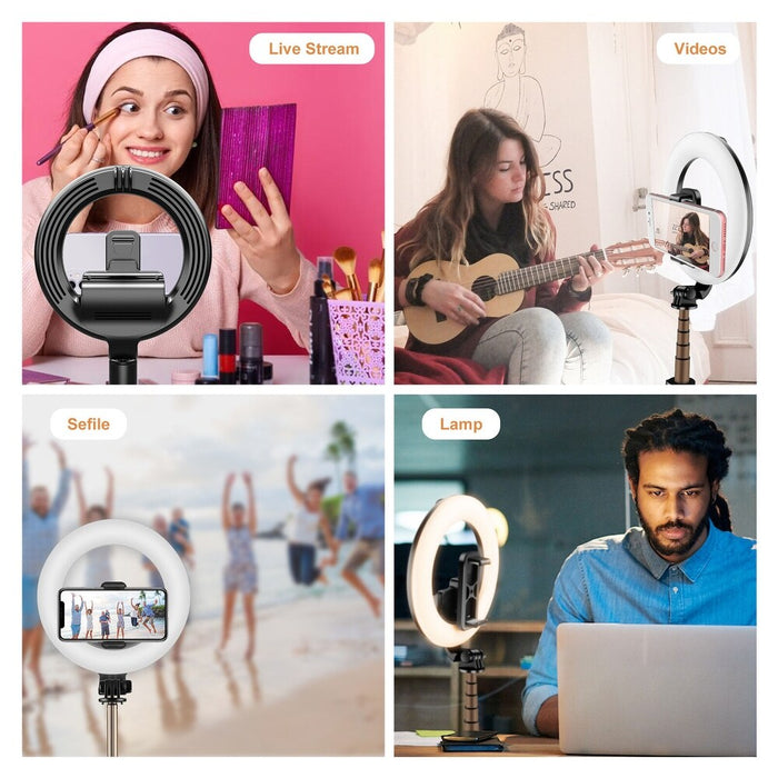 LED Selfie Ring Light with Tripod Stand for Selfie Makeup