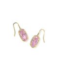 Lee Luxe Gold Light Pink CZ Drop Earrings Kendra Scott