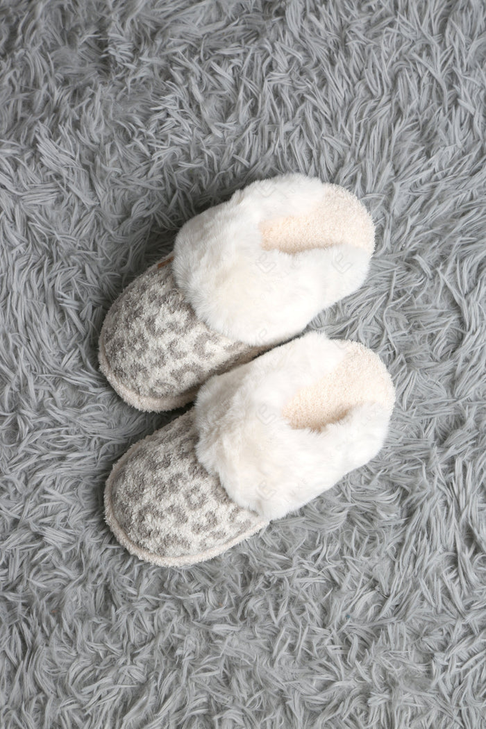 LEOPARD PATTERN MULE SLIPPERS SLIPPERS/SLIDES