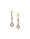 Anne Klein Gold Tone Leverback Teardrop Drop Earrings