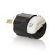 Leviton 2611 Locking Plug, 30 Amp, 125 Volt, Industrial Grade, Black & White