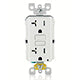 Leviton GFTR2-W 20 Amp, Self Test, Tamper-Resistant GFCI Outlet with LED Indicator Light