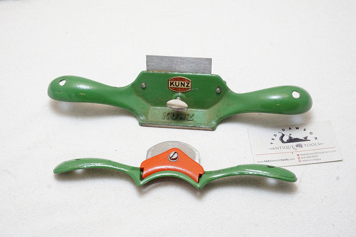 LIKE NEW KUNZ NO. 80 CABINET SCRAPER PLANE AND HOLLOW BODY SPOKESHAVE